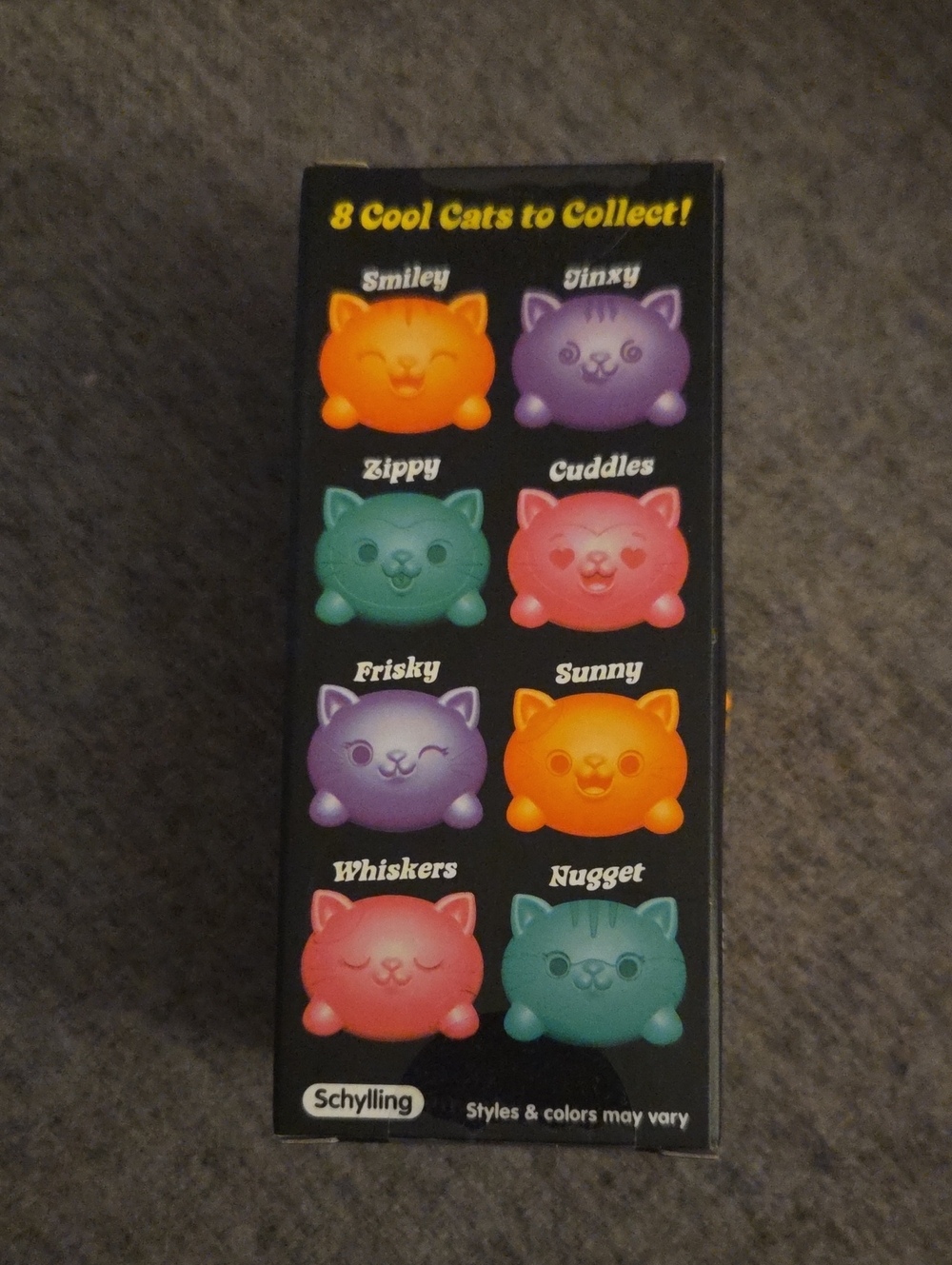Teenie Needoh Cool Cats 3-Pack Green Pink Orange Schylling Squish Squeeze - Picture 3 of 5